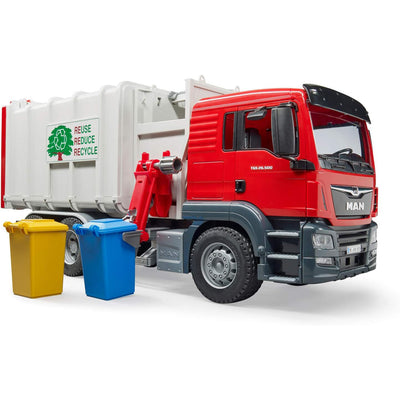 Bruder Man Tgs Side Loading Garbage Truck Vehicles-Toys