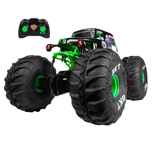 Monster Jam Official Mega Grave Digger All-Terrain Remote Control Monster Truck with Lights - 1:6 Scale