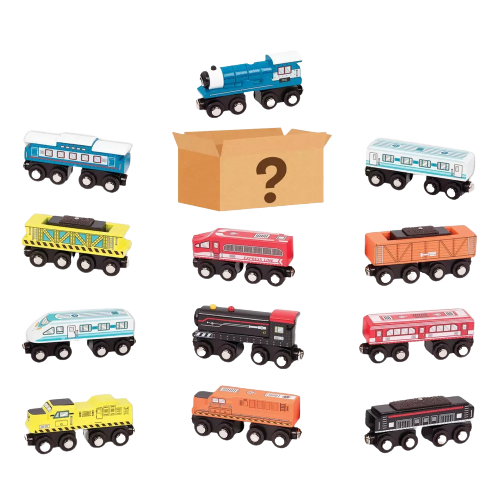 B. toys Wooden Toy Train - 1 of 12 SURPRISE! - Wood & Wheels