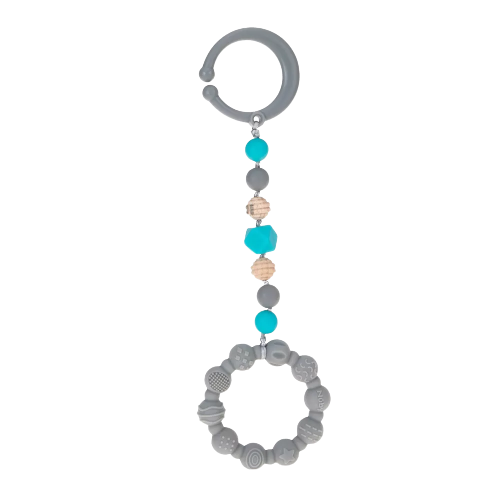 Nuby Tag-A-Long Teether - Gray
