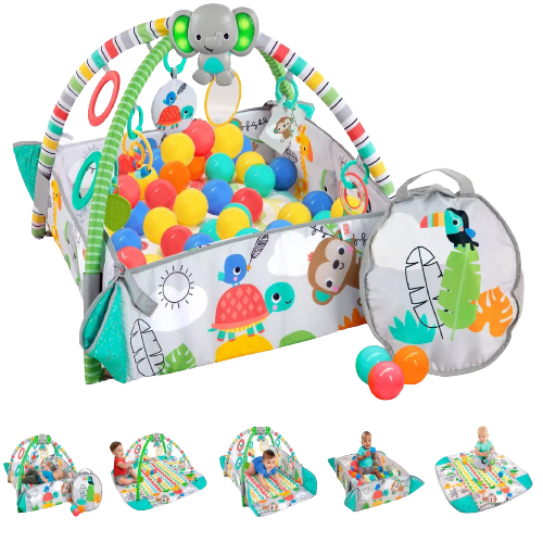 Bright Starts 5-In-1 Your Way Ball Play Activity Gym & Ball Pit - Totally Tropical