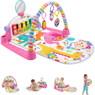 Fisher-Price Deluxe Kick & Play Piano Gym Playmat - Pink