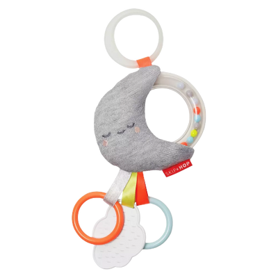 Skip Hop Silver Lining Cloud Rattle Moon Stroller Baby Toy