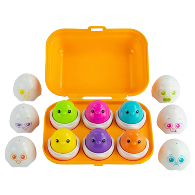 Lamaze Sort & Squeak Eggs, Shape Sorter, Color Matching Toy - 7ct