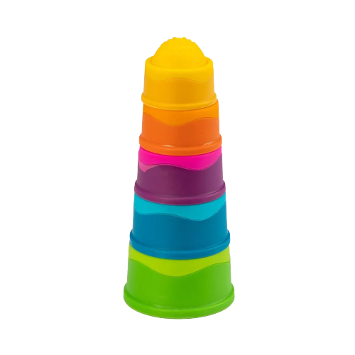 Fat Brain Toys Dimpl Stack Toy - 5 Stacking Cups