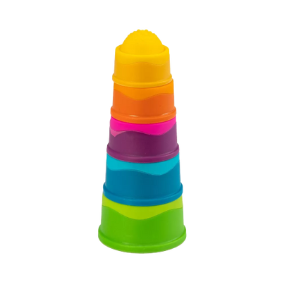 Fat Brain Toys Dimpl Stack Toy - 5 Stacking Cups