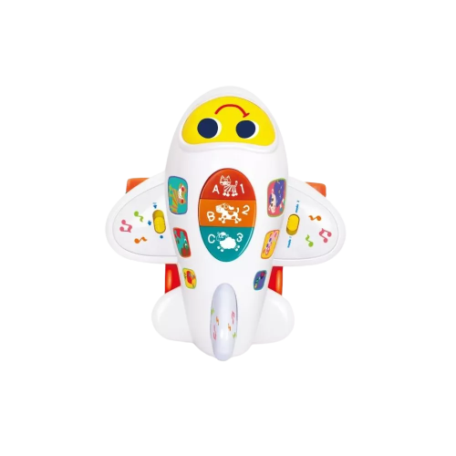 Link Ready! Set! Play! Airplane Learning Bump & Go Toy For Toddler With Light & Music