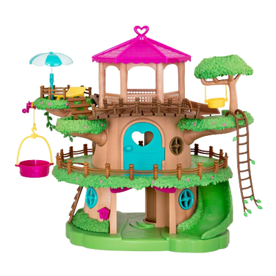 Li'l Woodzeez Toy Treehouse with Elevator 22pc - Treehouse Playset