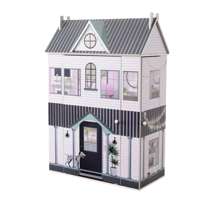 Olivia's Little World Dreamland 3 side open Farmhouse Doll House, Multi-color