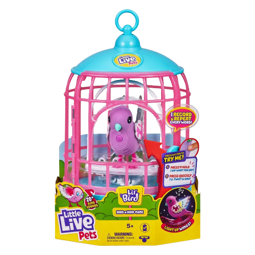 Little Live Pets - Lil' Bird & Bird Cage - Polly Pearl