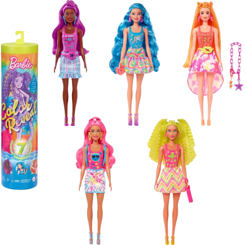 Barbie Color Reveal Neon Tie-Dye Doll