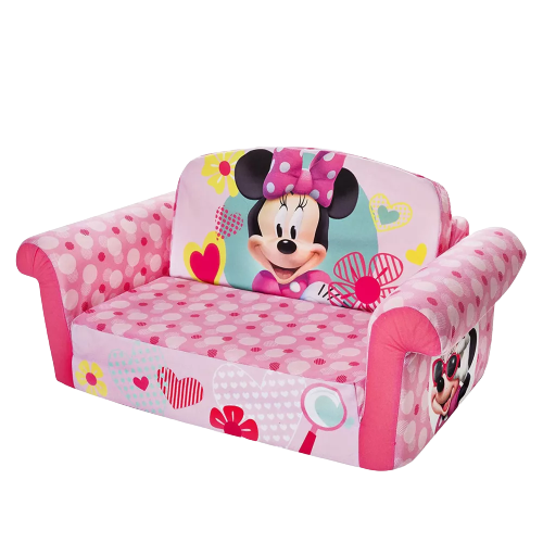 Marshmallow Furniture Disney's 2 in 1 Flip Open Compressed Foam Sofa and Sleeper Bed with Washable Cover