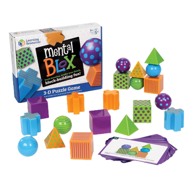 Learning Resources Mental Blox Critical Thinking Game, 20 Blocks, 20 Activity Cards, Ages 5+