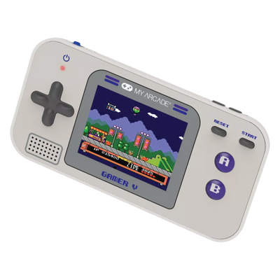 My Arcade Gamer V Classic 220-in-1 Handheld Video Game System (Gray and Purple)