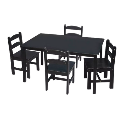 Rectangle Table with 4 Chairs Espresso - Gift Mark