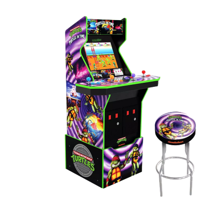 Arcade1Up Teenage Mutant Ninja Turtles: Turtles in Time Home Arcade with Riser and Stool