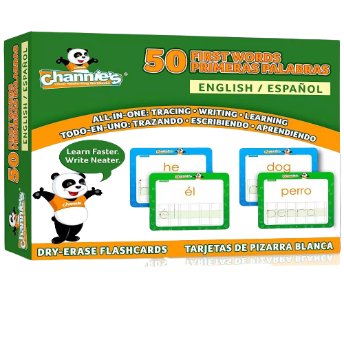 Channie's 50 First Spanish/English Dry Erase Flash Cards