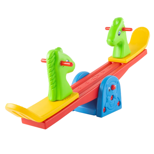 Toy Time Kids' Indoor and Outdoor Teeter Totter With Easy-Grip Handles