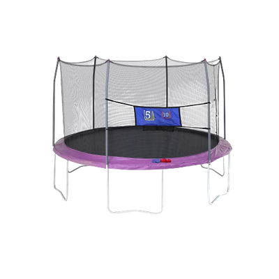 Skywalker Trampolines 12' Round Jump-N-Toss Trampoline with Enclosure - Purple