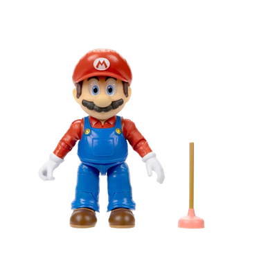 Nintendo The Super Mario Bros. Movie Mario Figure with Plunger Accessory