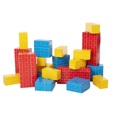 Melissa & Doug Extra-Thick Cardboard Building Blocks - 24 Blocks in 3 Sizes